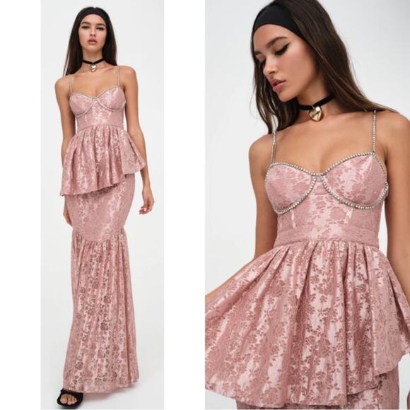For Love And Lemons Pink Sequin Maxi Dress - Picture 4 of 11